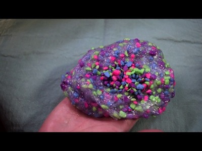 Crunchy Rainbow Aquarium Gravel Slime [ASMR]