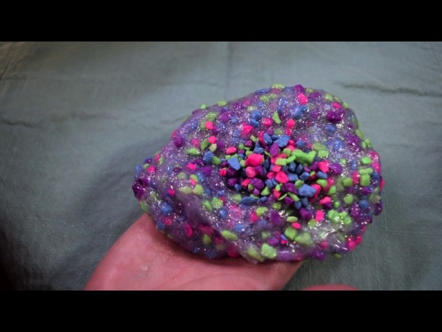 Crunchy Rainbow Aquarium Gravel Slime [ASMR]