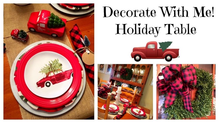 Decorate With Me. Holiday Table & Bow Tutorial
