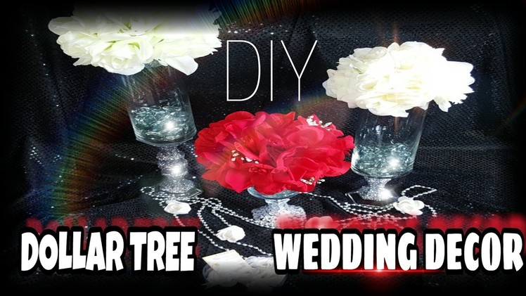 DIY || DOLLAR TREE VALENTINE'S DAY & WEDDING BLING CENTERPIECE