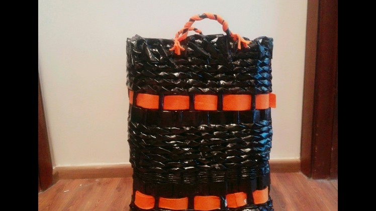 DIY: how to make newspaper basket. recycled newspaper basket.