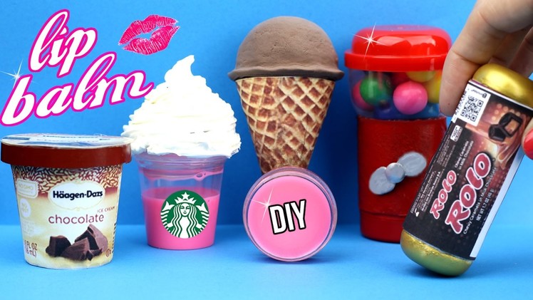 DIY Lip Balm {Easy}! 5 Mini Candy, Liquid Starbucks, Bubblegum & Ice Cream Lip   Gloss DIYs!