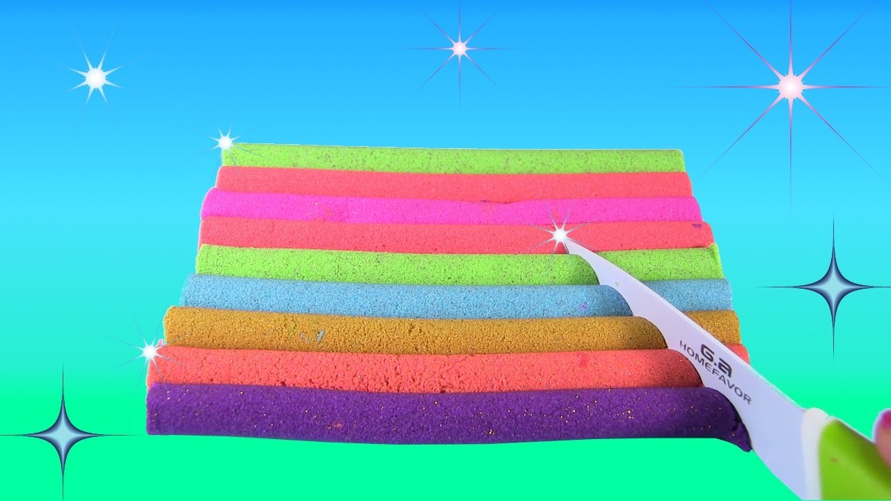 DIY: Making Rainbow Colored Kinetic Sand Straws to Learn Colors & Learn Shapes by Rainbow Collector