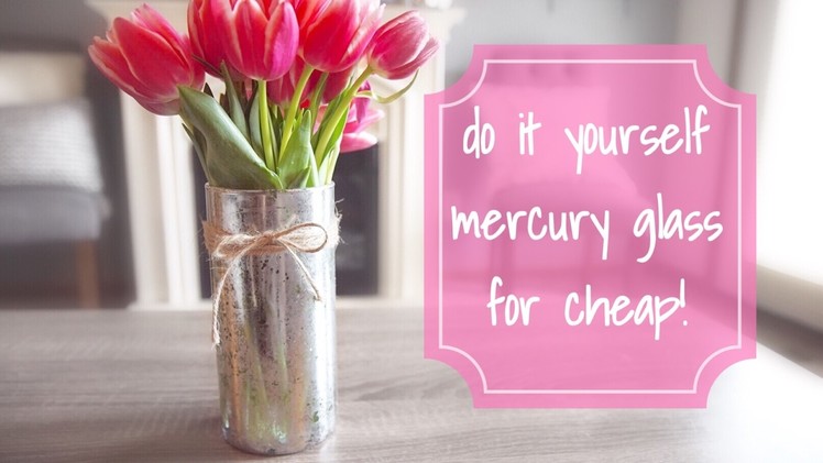 DIY Mercury Glass with a $1 vase!