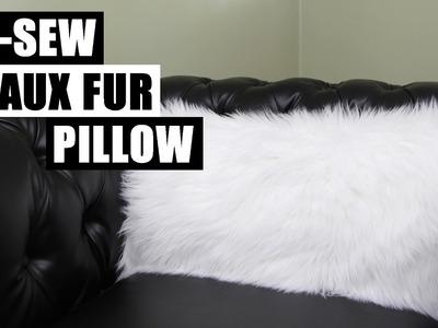 DIY NO SEW FAUX FUR PILLOW | How To Make A No-Sew Pillow Faux Fur | DIY Faux Fur Home Decor Pillow