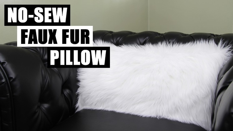DIY NO SEW FAUX FUR PILLOW | How To Make A No-Sew Pillow Faux Fur | DIY Faux Fur Home Decor Pillow