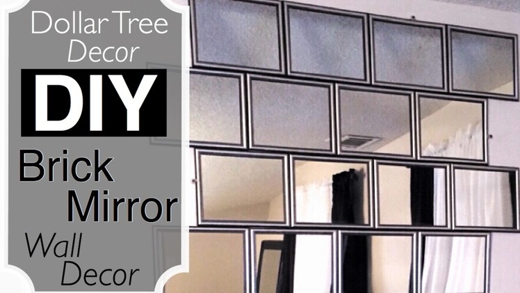 Dollar Tree Decor | DIY BRICK Mirror Wall Decor