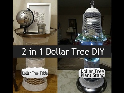 Dollar Tree.Dollarama 2 in 1 !!! DIY  Accent Table  Plant Stand