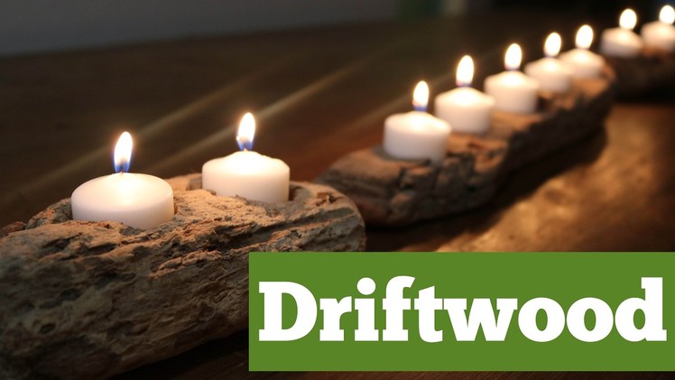 Driftwood Candle Holder | DIY Candle Project | DIY with Caitlin