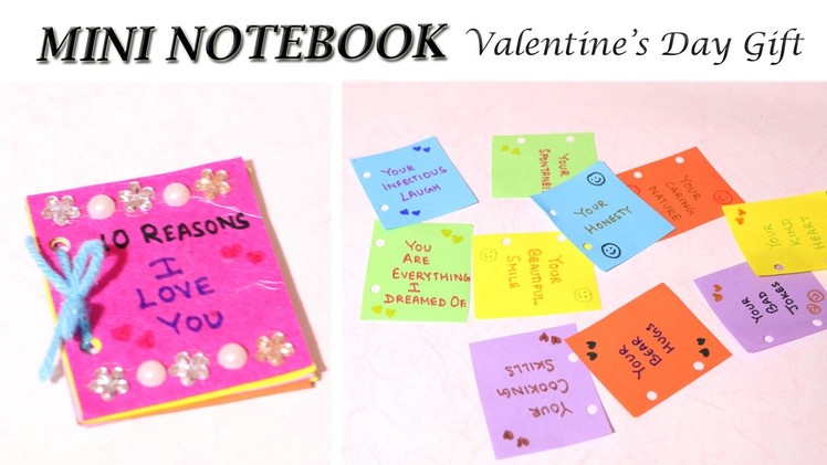 EASY Mini NoteBook | DIY Valentine's Day Gift | Love Quotes | Love NoteBook