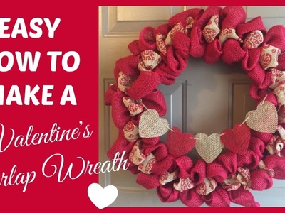 EASY TWO TONE BURLAP WREATH TUTORIAL FOR VALENTINE'S DAY | beingmommywithstyle