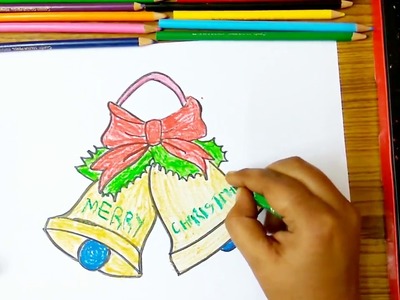 How to draw Christmas bells, How to Draw Jingle bells Drawing step by step