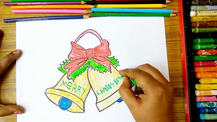 How to draw Christmas bells, How to Draw Jingle bells Drawing step by step