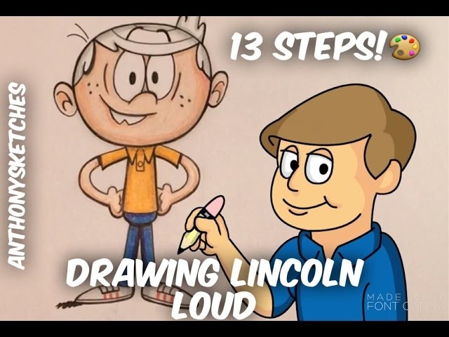 How to Draw Lincoln Loud in 13 STEPS!  | AnthonySketches |
