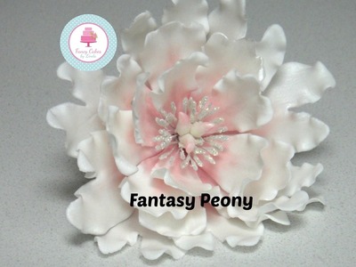 How to make a Sugar Fantasy Peony tutorial using flower paste or gum paste - Ceri Badham