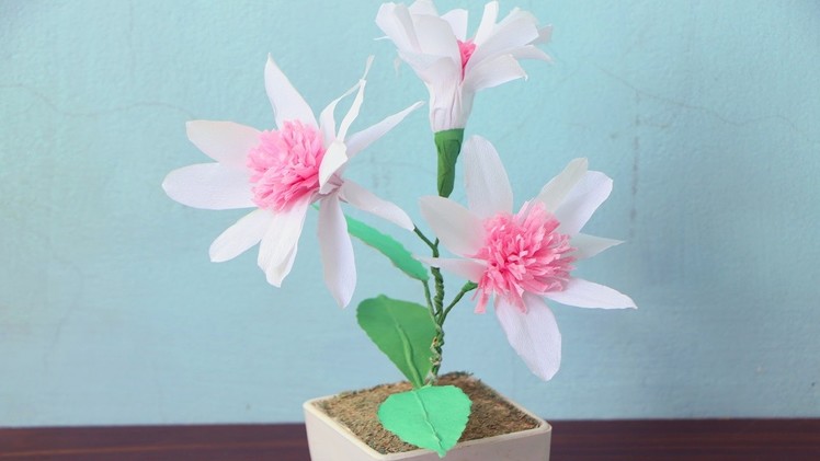 How to Make Zinnia Toilet Tissue Paper Flowers Making for Beginners