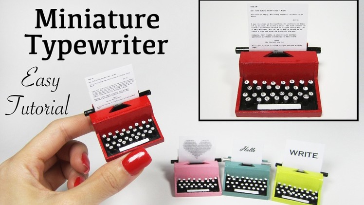 Miniature Vintage Typewriter Tutorial
