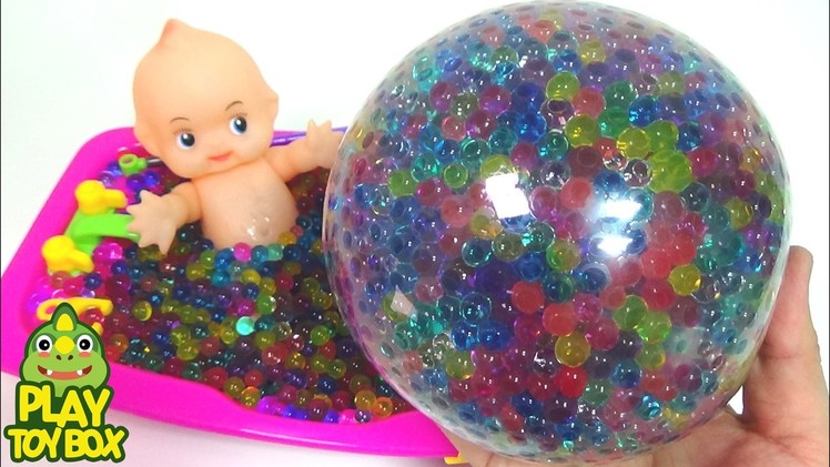Orbeez DIY Baby Doll bath play balloon Poli Surprise eggs toys