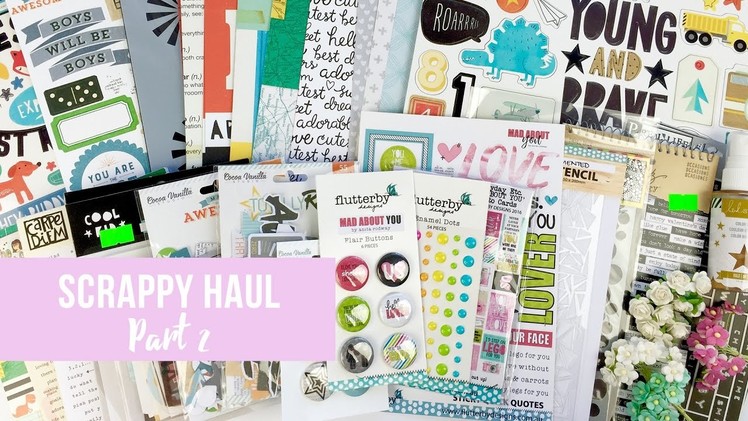 Scrappy Haul Part 2 ~ Scrapbooking, Boy Embellishments, New Releases! + + + INKIE QUILL