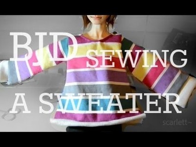 BJD Sewing a sweater