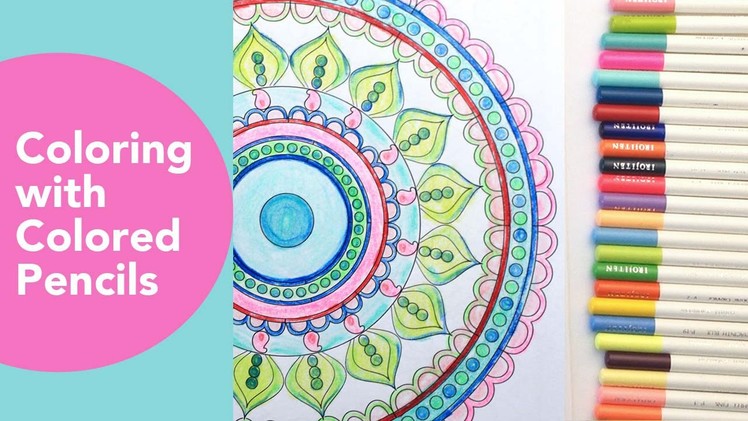 Coloring with Colored Pencils | Tombow Irojiten Pencils | Mandala | Blue Star Coloring |