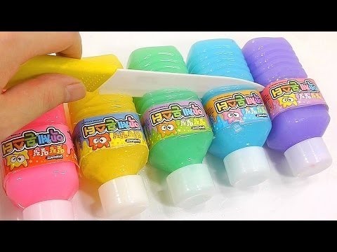 Colors Bottle Milk Gummy Pudding Learn Colors Glitter Slime Poop Toilet DIY