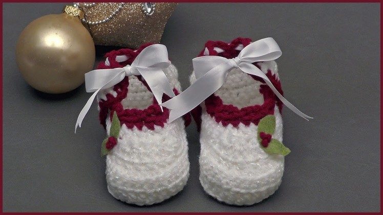 Crochet Tutorial: Holly-Day Booties