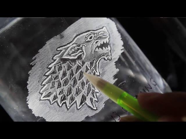 Glass Engraving for the Beginner - Game of Thrones Beer Mug Tutorial