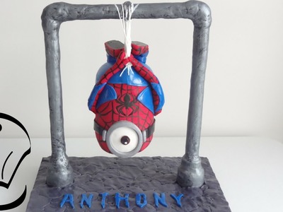 Gravity Defying Spiderman Minion Cake by Cupcake Savvy's Kitchen