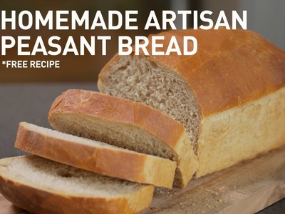 Homemade Artisan Peasant Loaf Bread (with free recipe) | Baking Tutorial with Zoë François