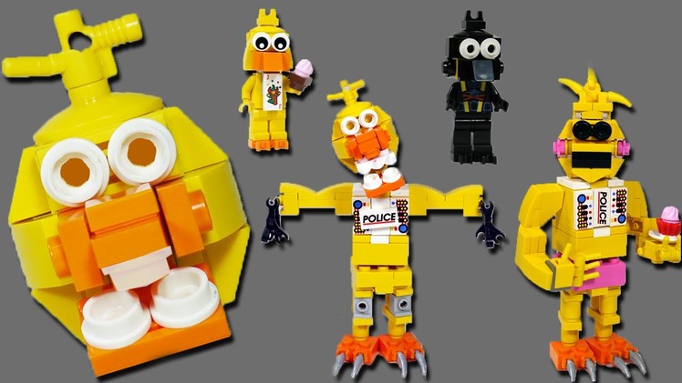 How to Build LEGO Chica (Toy, Withered & Phantom) | LEGO FNAF