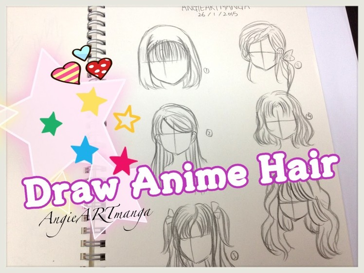 How to draw manga hair six different ways