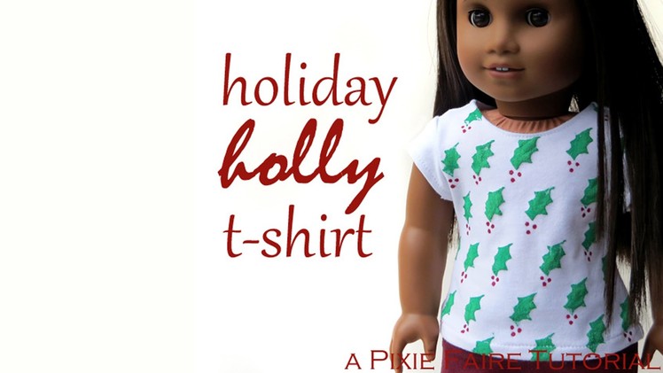 How to Make A Holiday Holly Tee