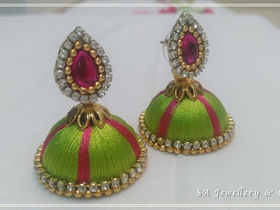 How to make Silk Thread Earrings at Home !!