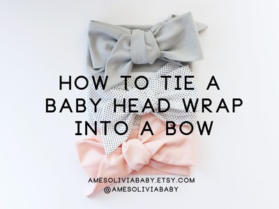 How to tie a baby head wrap. Baby head wrap tutorial.