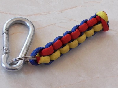 How To Tie A Trinagle Stitch 3 Color Paracord Keychain