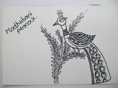 Madhubani painting(peacock)