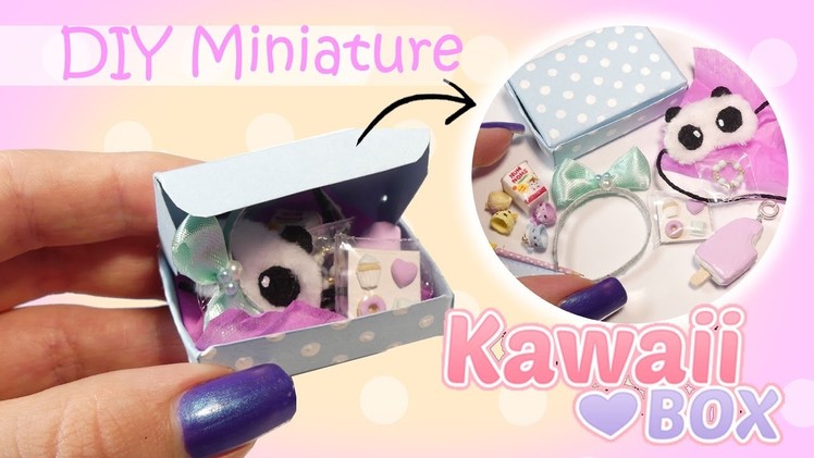 Miniature Kawaii Subscription Box Tutorial. DIY Dolls.Dollhouse