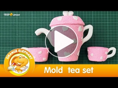 Mold tea set for Barbie