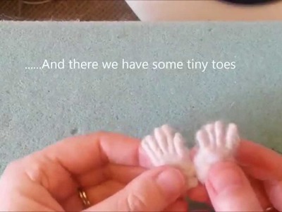 Needle felting techniques - tiny toes