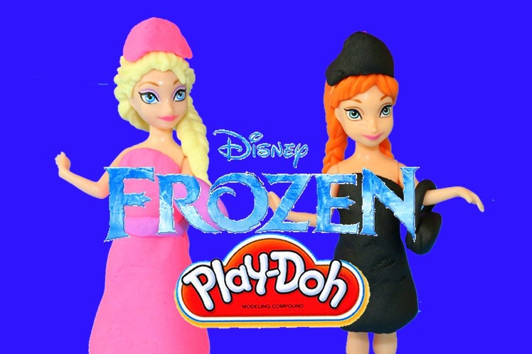 Play Doh Frozen Dolls Magic Clip Elsa and Anna Disney Frozen Princess Play-Doh Dresses