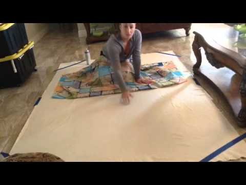 Quilting part 7 Jaclyn how to put on batting