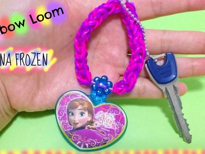 Rainbow loom Anna Frozen Key Ring - Chaveiro de elástico Anna (Frozen) #LoomBand - レインボールーム - ファンルーム