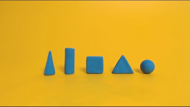 3D Plasticine Basic Shapes - How to make  a clay Basic Shapes