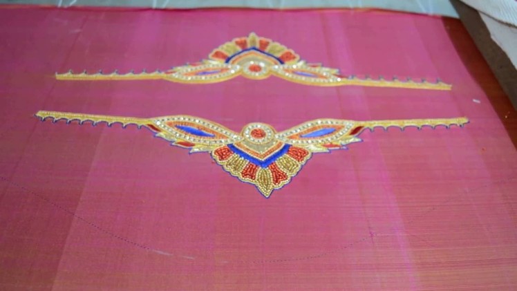 Angalakruthi Blouse hand embroidery designs