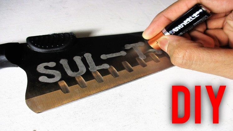DIY: Etch your name in metal using a battery!