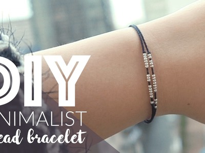 DIY: Minimalist Thread Bracelet with Seed Beads