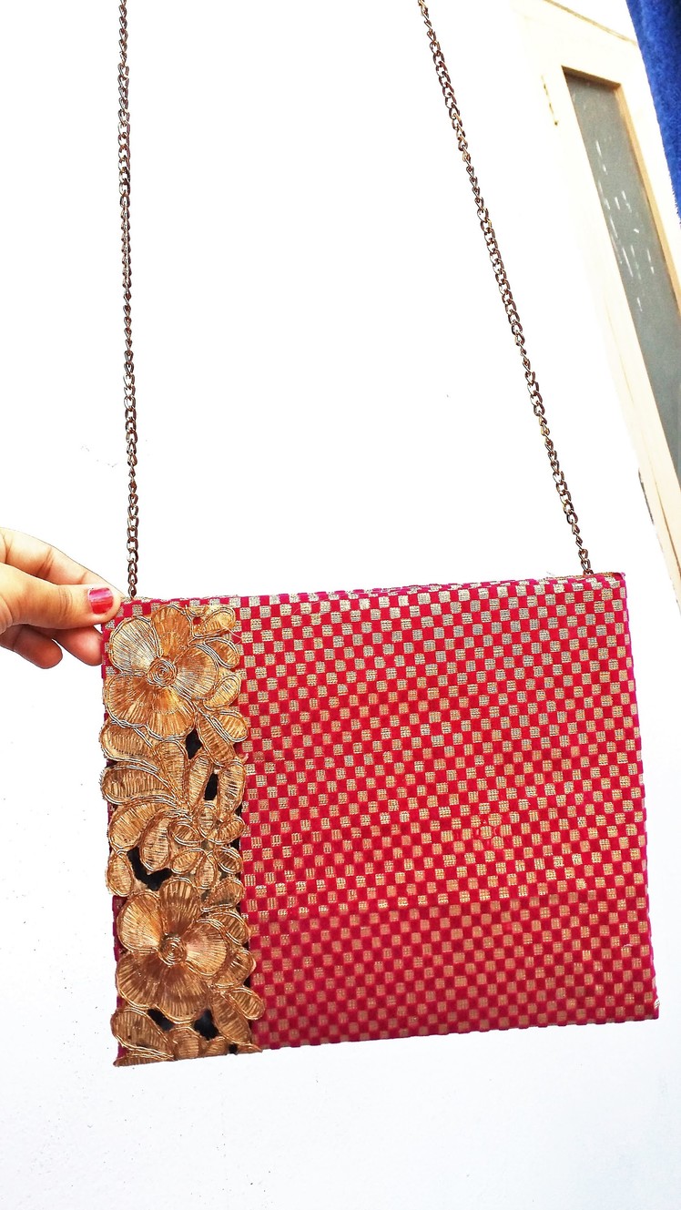DIY PARTY CLUTCH MADE BY TIISUE BOX.