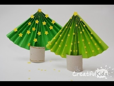 Folded Paper Christmas Tree (Merry Christmas And Happy New Year)
