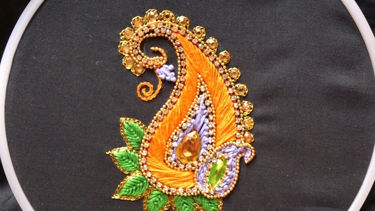 Hand embroidery designs .Aari style embroidery for ghagras, dresses, sarees and blouses.